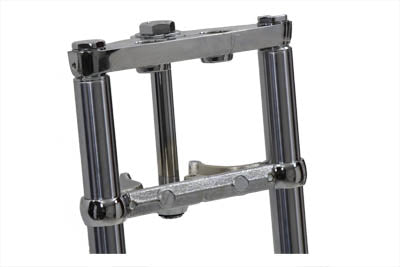 V-Twin Fork Assembly with Chrome Sliders 4 inch Over Stock - 24-1541