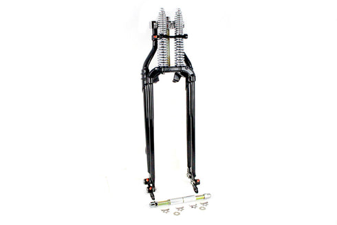 V-Twin 24 inch Spring Fork Kit Offset Black - 24-1573
