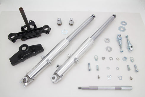 V-Twin 41mm Adjustable Fork Assembly with Polished Sliders - 24-1865