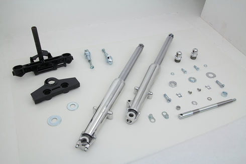 V-Twin 41mm Adjustable Fork Assembly with Polished Sliders - 24-1866