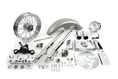 V-Twin Fork Assembly with Chrome Sliders - 24-2020