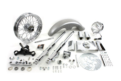 V-Twin Fork Assembly with Chrome Sliders - 24-2020