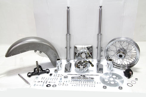 V-Twin Fork Assembly with Polished Sliders - 24-2021