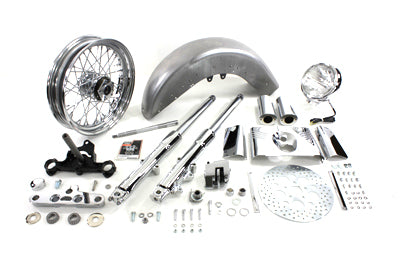 V-Twin Fork Assembly with Chrome Sliders - 24-2022