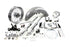 V-Twin Fork Assembly with Chrome Sliders - 24-2022