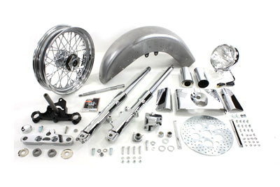V-Twin Fork Assembly with Chrome Sliders - 24-2022