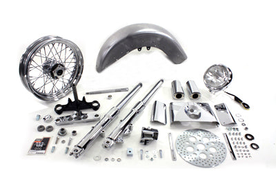 V-Twin 41mm Fork Assembly with Chrome Sliders 16 inch Wheel - 24-2035