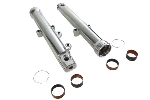 V-Twin 39mm Fork Sliders Polished Single Disc - 24-2063