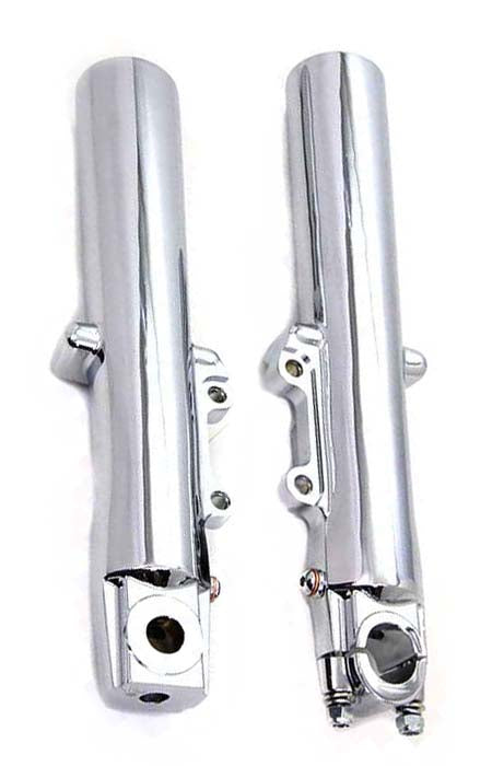 V-Twin Factory Sample 41mm Lower Fork Slider Set Chrome - 24-2064