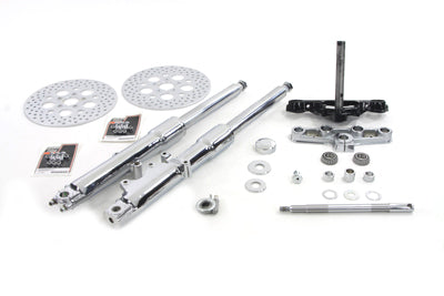 V-Twin Fork Assembly with Chrome Sliders - 24-2120
