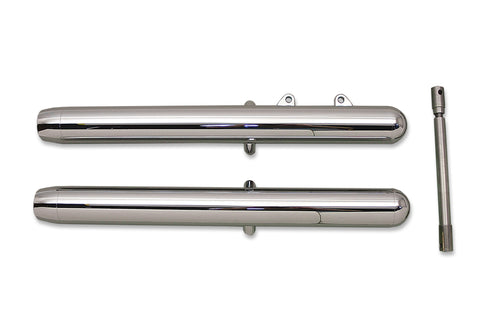 V-Twin 41mm Fork Slider Set Chrome 6 inch Over Stock - 24-6006