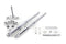 V-Twin 39mm Fork Assembly with Chrome Sliders Single Disc - 24-8566