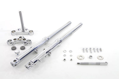 V-Twin 39mm Fork Assembly with Chrome Sliders Single Disc - 24-8566