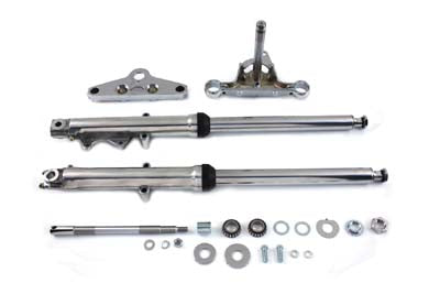 V-Twin Fork Assembly with Polished Sliders - 24-9949