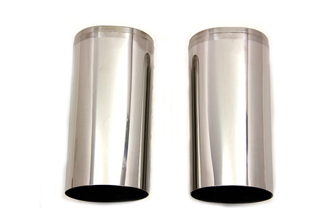 V-Twin Fork Slider Cover Set Stainless Steel - 24-9962