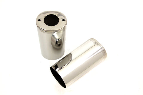V-Twin Fork Slider Cover Set Stainless Steel - 24-9962