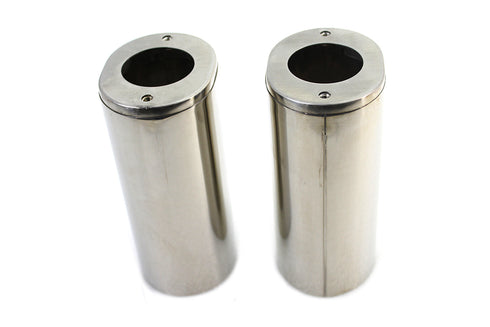 V-Twin Fork Slider Cover Stainless Steel - 24-9986