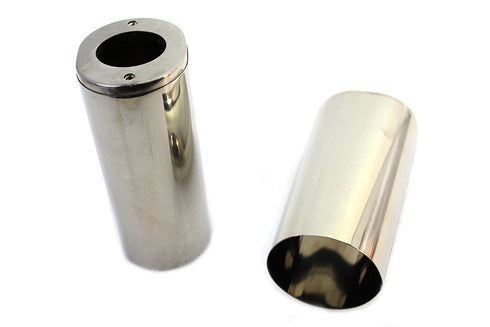 V-Twin Fork Slider Cover Stainless Steel - 24-9986