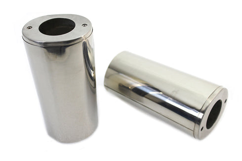 V-Twin Fork Slider Cover Stainless Steel - 24-9986