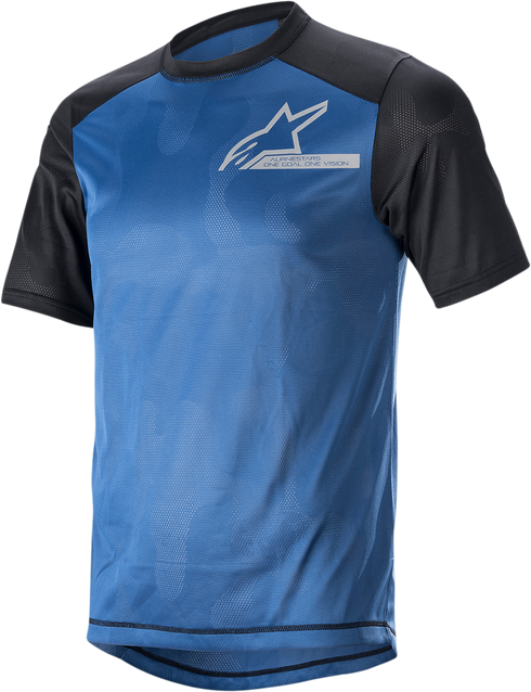 ALPINESTARS Alps 4.0 V2 Short-Sleeve Jersey - Blue/Black/Light Gray - XL 1765922-7318-XL