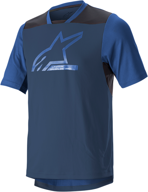 ALPINESTARS Drop 6.0 V2 Short-Sleeve Jersey - Midnight Blue/Black - Large 1766322-7319-LG