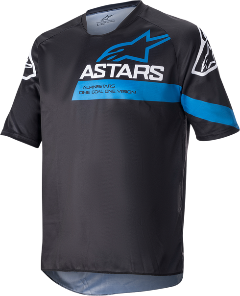 ALPINESTARS Racer V3 Short-Sleeve Jersey - Black/Bright Blue - 2XL 1762922-1078-2X