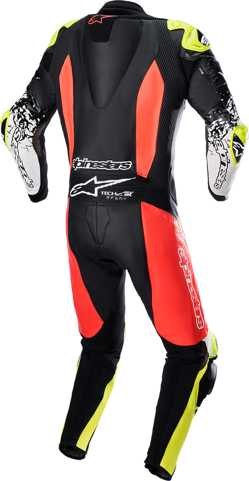 ALPINESTARS GP Tech v4 Leather Suit - Black/Red/Yellow Fluo - US 44 / EU 54 3156822-1355-54