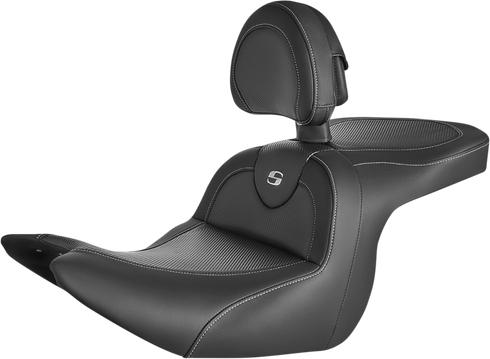 SADDLEMEN Roadsofa™ Carbon Fiber Seat - Carbon Fiber - with Backrest - GL1800 '18-'24 H18-07-185BR