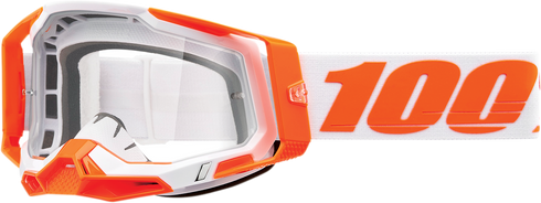 100% Racecraft 2 Goggle - Orange - Clear Lens 50009-00013