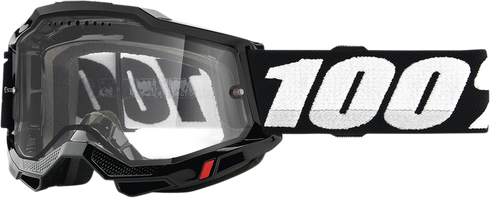 100% Accuri 2 Enduro MTB Goggle - Black - Clear Lens 50016-00001