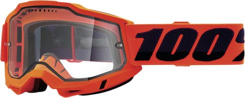 100% Accuri 2 Enduro MTB Goggle - Neon Orange - Clear Lens 50016-00004