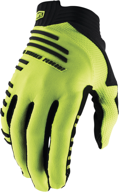 100% R-Core MTB Gloves - Fluorescent Yellow - Large 10027-00012