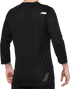 100% Airmatic 3/4 Sleeve Jersey - Black - XL 40018-00003