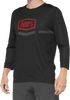 100% Airmatic 3/4 Sleeve Jersey - Black/Red - Small 40018-00005