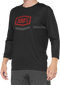 100% Airmatic 3/4 Sleeve Jersey - Black/Red - XL 40018-00008