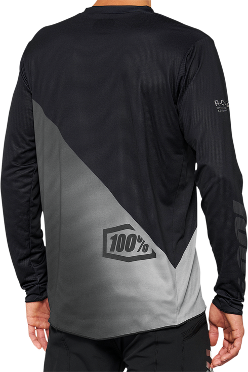 100% R-Core X Long-Sleeve Jersey - Black/Gray - Small 40000-00000
