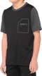 100% Youth Ridecamp Short-Sleeve Jersey - Black/Charcoal - Small 40031-00000