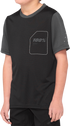 100% Youth Ridecamp Short-Sleeve Jersey - Black/Charcoal - Large 40031-00002