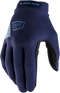 100% Women's Ridecamp Gloves - Navy/Slate - Large 10013-00018