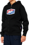 100% Youth Official Zip Hoodie - Black - Large 20033-00002