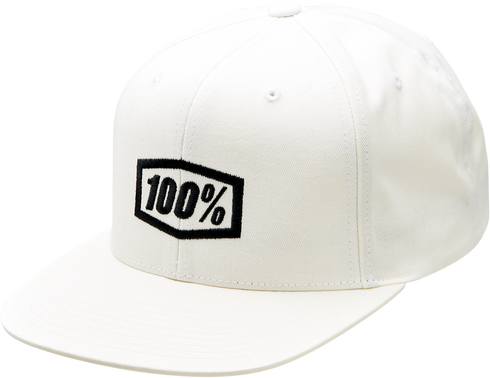 100% Icon Snapback Hat - White - One Size 20044-00007