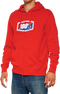 100% Official Fleece Zip-Up Hoodie - Red - Large 20032-00017
