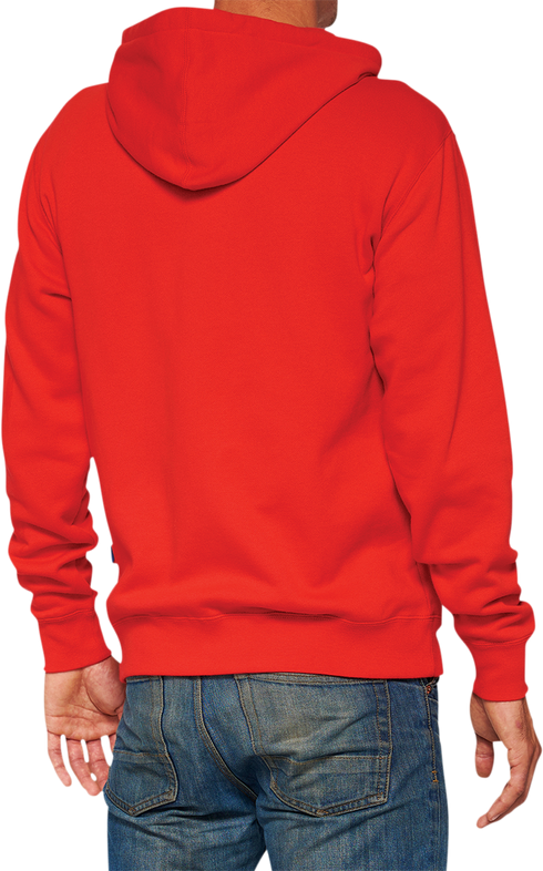 100% Official Fleece Zip-Up Hoodie - Red - Large 20032-00017