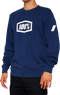 100% Icon Long-Sleeve Fleece Sweatshirt - Navy - XL 20026-00018