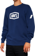 100% Icon Long-Sleeve Fleece Sweatshirt - Navy - XL 20026-00018