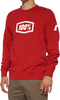 100% Icon Long-Sleeve Fleece Sweatshirt - Red - XL 20026-00013