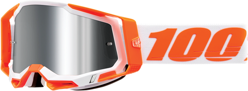 100% Racecraft 2 Goggle - Orange - Silver Flash Mirror Lens 50010-00013