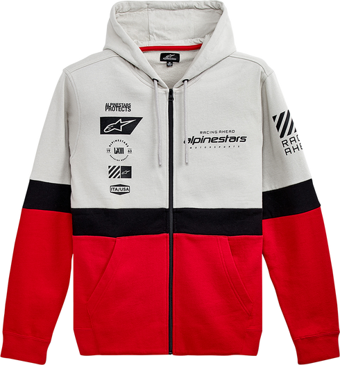 ALPINESTARS ALPINESTARS Position Zip Hoodie - Silver/Black/Red - 2XL 12125302210962X - 3050-5990