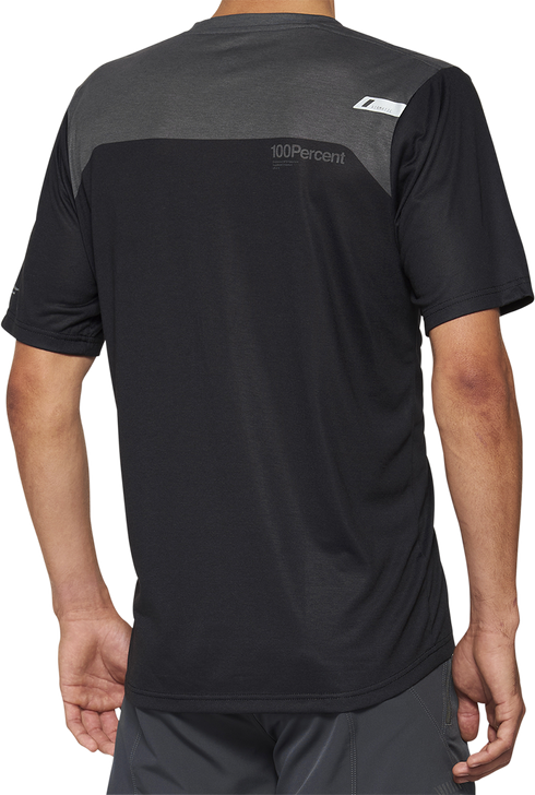 100% Airmatic Short-Sleeve Jersey - Gray/Midnight - Large 40014-00017