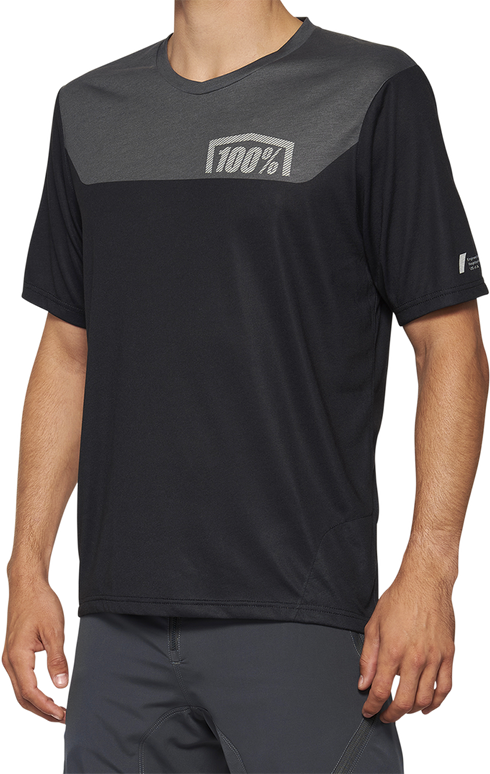 100% Airmatic Short-Sleeve Jersey - Gray/Midnight - XL 40014-00018